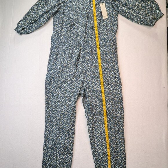 La Vie by Rebecca Taylor Chinon Floral Jumpsuit in Midnight Navy Size Large Rebe - Picture 12 of 16